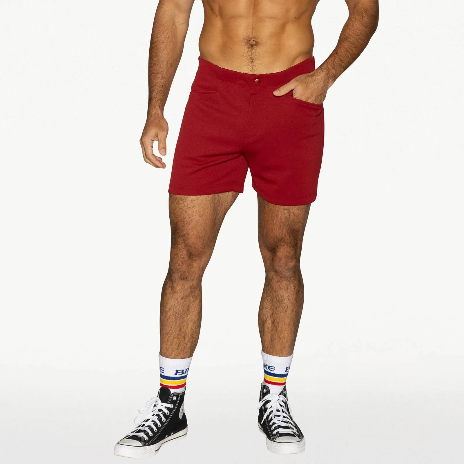 Bike Athletic Coaches Short 5" Inseam Red sold by Underwear Expert product image thumbnail 4