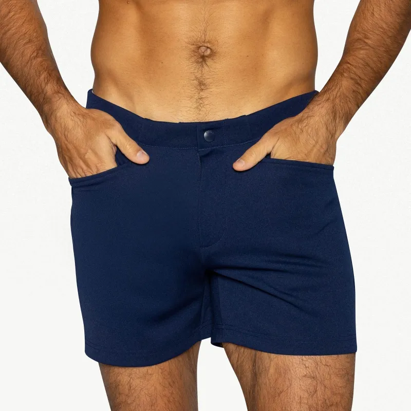 Bike Athletic Coaches Short 5" Inseam Navy made by Bike Athletic