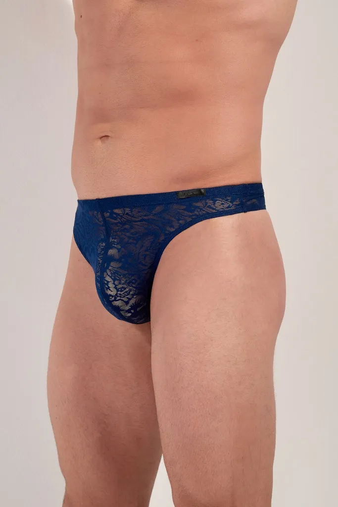 HOM Free Cut Lace Thong Navy sold by Underwear Expert product image thumbnail 2
