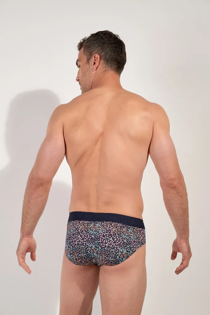 HOM Vineyard Mini Brief Navy Print sold by Underwear Expert product image thumbnail 3