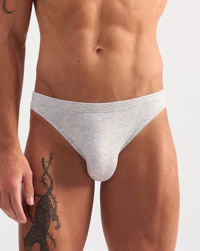 Teamm8 Body Bamboo Bikini Brief Grey Marle made by Underwear Expert