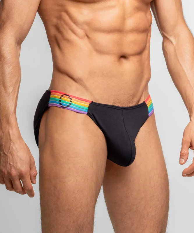 Rounderbum Waveform Pride Padded Bikini Brief made by Rounderbum