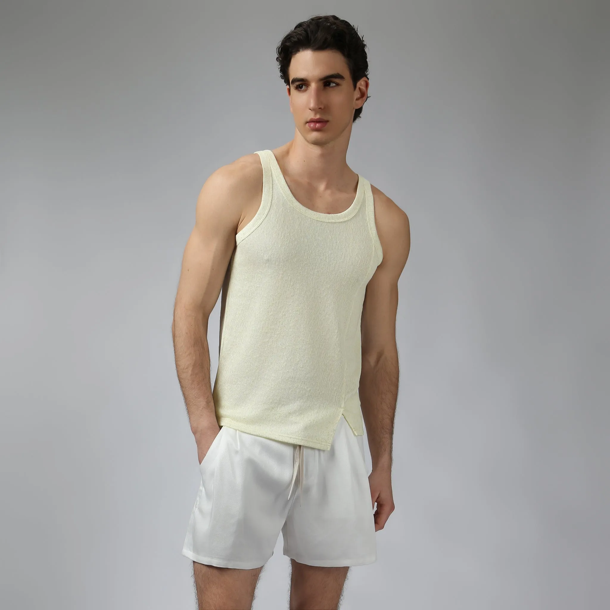 Parke & Ronen Key Lime Pointillist Roxy Tank sold by Underwear Expert