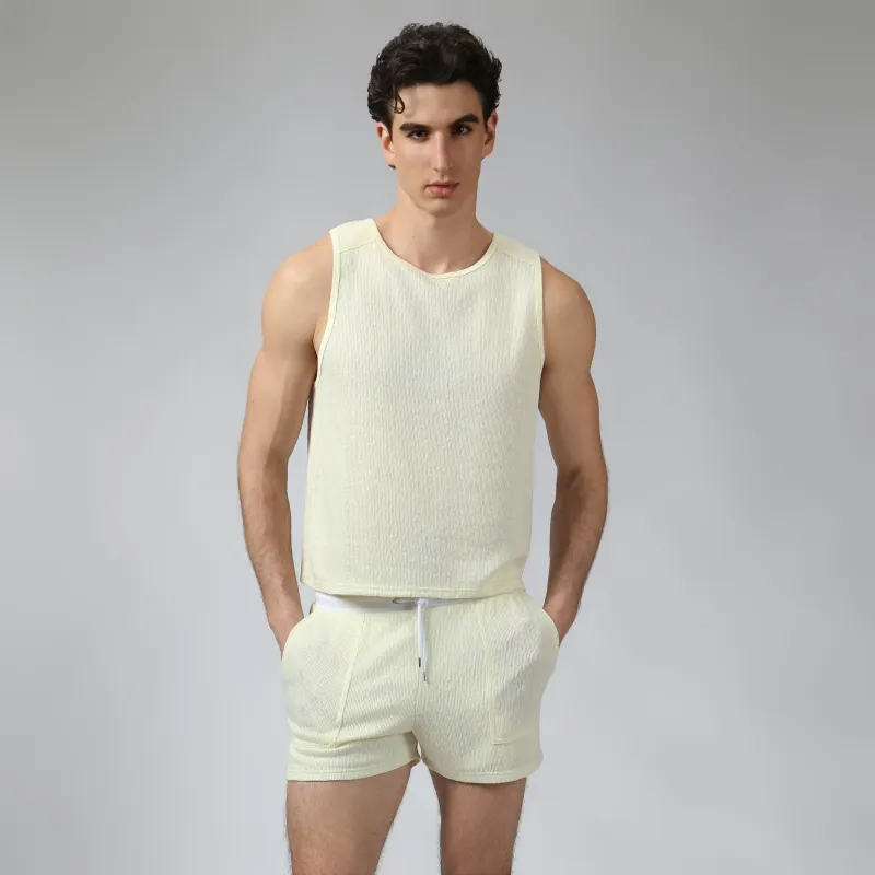 Parke & Ronen Key Lime Pointillist Muscle Tee made by Parke & Ronen