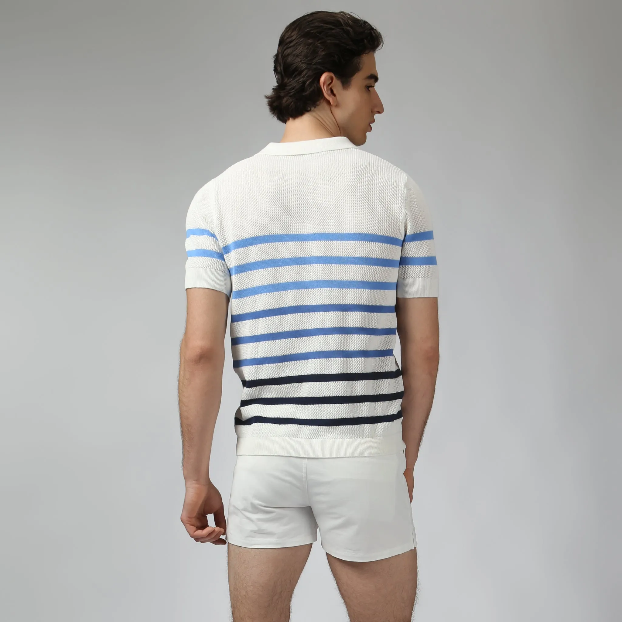 Parke & Ronen White Seabreeze Knit Polo sold by Underwear Expert product image thumbnail 3