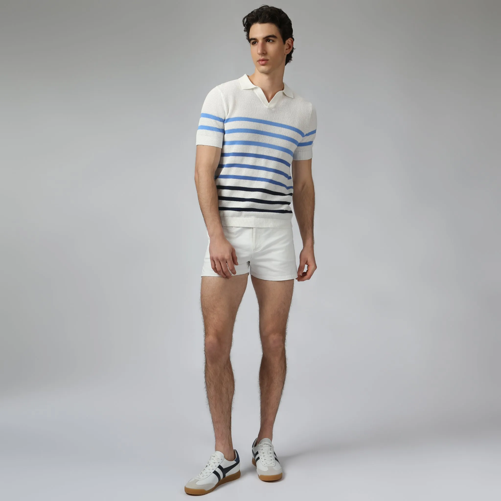 Parke & Ronen White Seabreeze Knit Polo sold by Underwear Expert product image thumbnail 4
