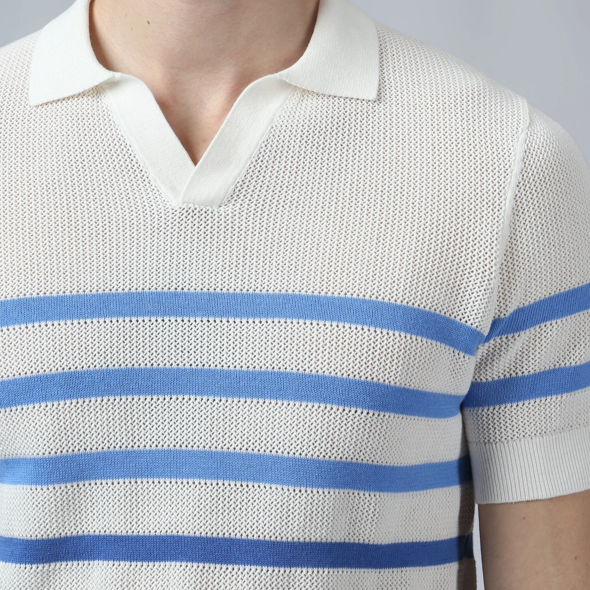 Parke & Ronen White Seabreeze Knit Polo sold by Underwear Expert product image thumbnail 5