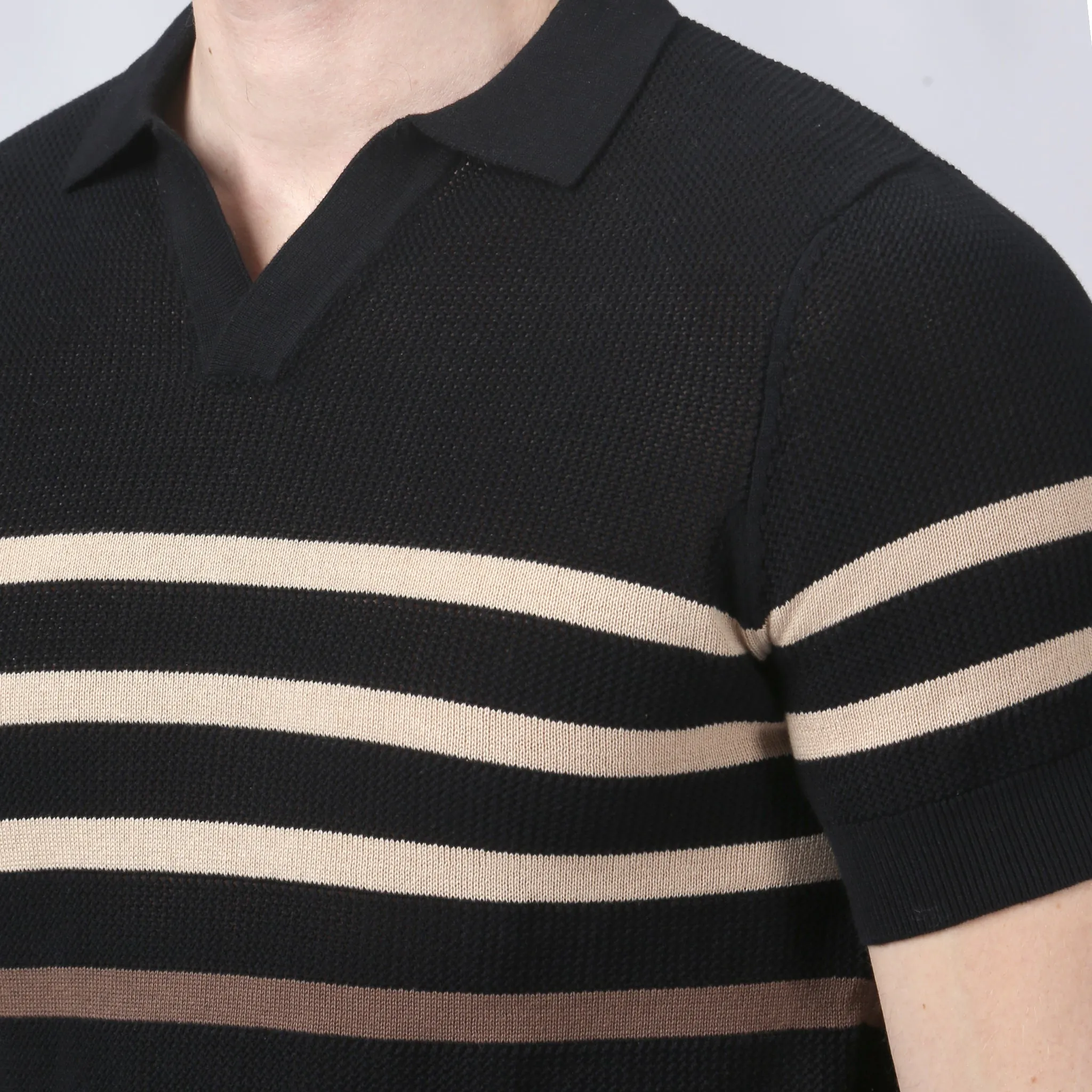 Parke & Ronen Black Seabreeze Knit Polo sold by Underwear Expert product image thumbnail 5