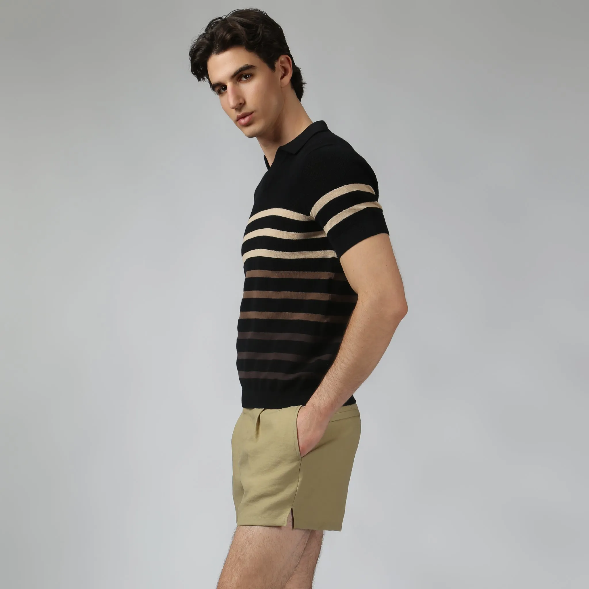 Parke & Ronen Black Seabreeze Knit Polo sold by Underwear Expert product image thumbnail 2