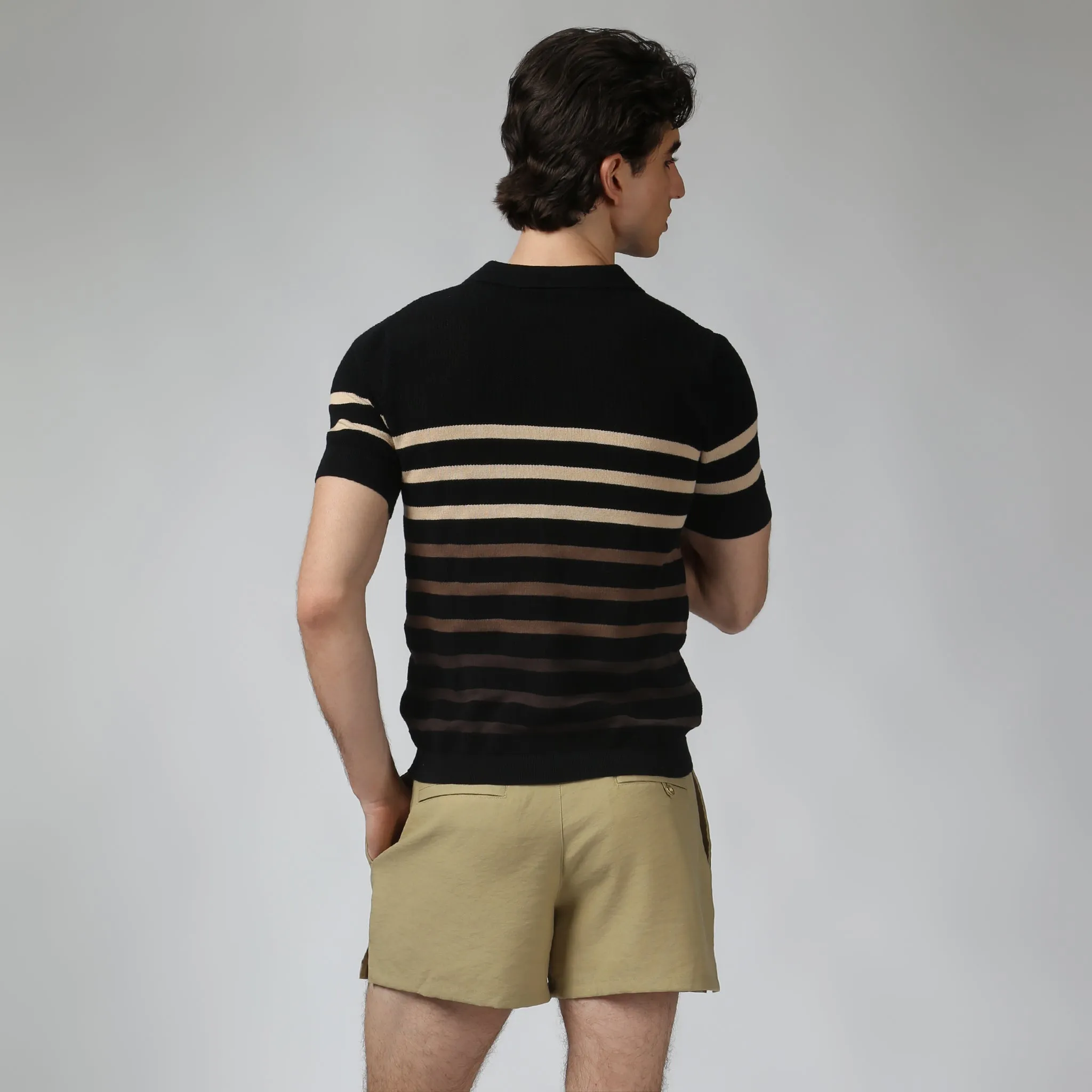 Parke & Ronen Black Seabreeze Knit Polo sold by Underwear Expert product image thumbnail 3