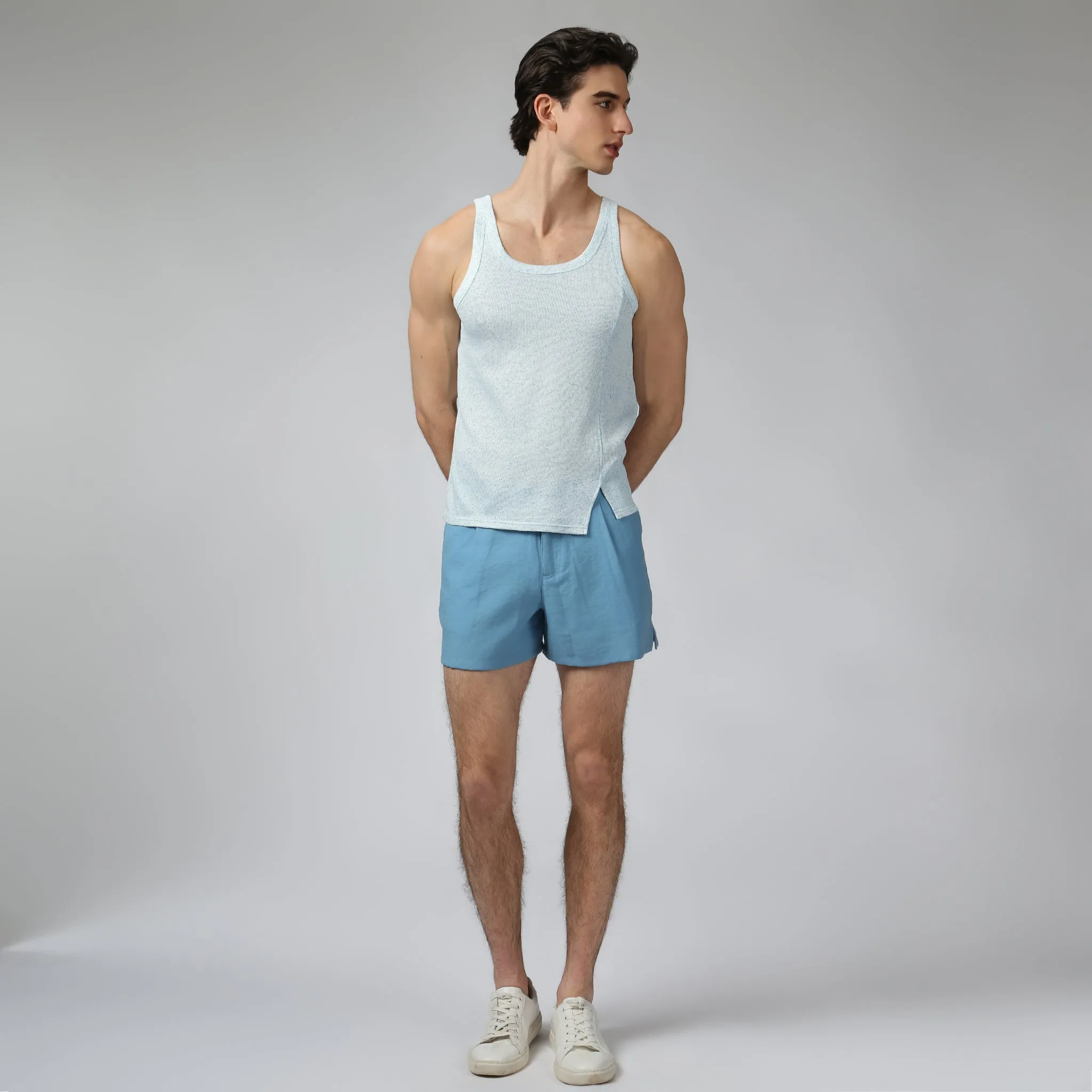 Parke & Ronen Sea Mist Pointillist Roxy Tank Top sold by Underwear Expert product image thumbnail 4