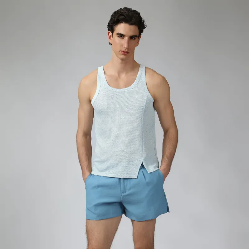 Parke & Ronen Sea Mist Pointillist Roxy Tank Top made by Parke & Ronen