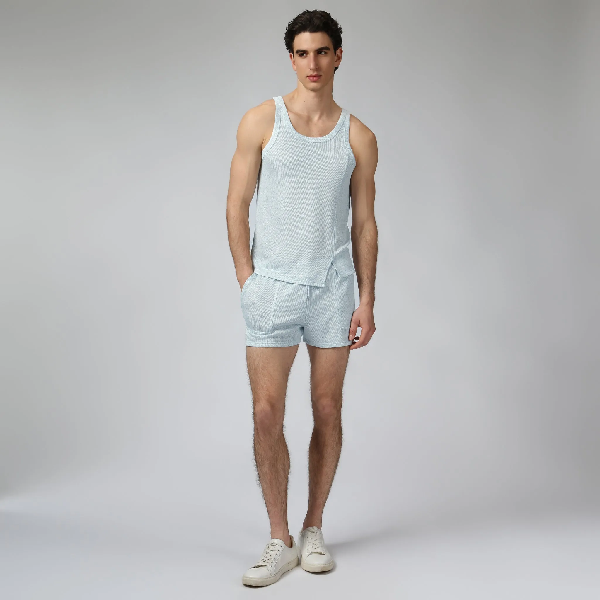 Parke & Ronen Sea Mist Pointillist Roxy Tank Top sold by Underwear Expert product image thumbnail 5