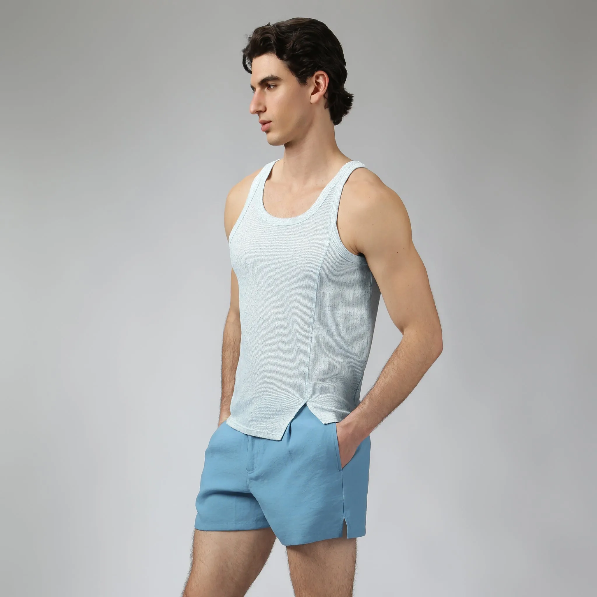 Parke & Ronen Sea Mist Pointillist Roxy Tank Top sold by Underwear Expert product image thumbnail 2