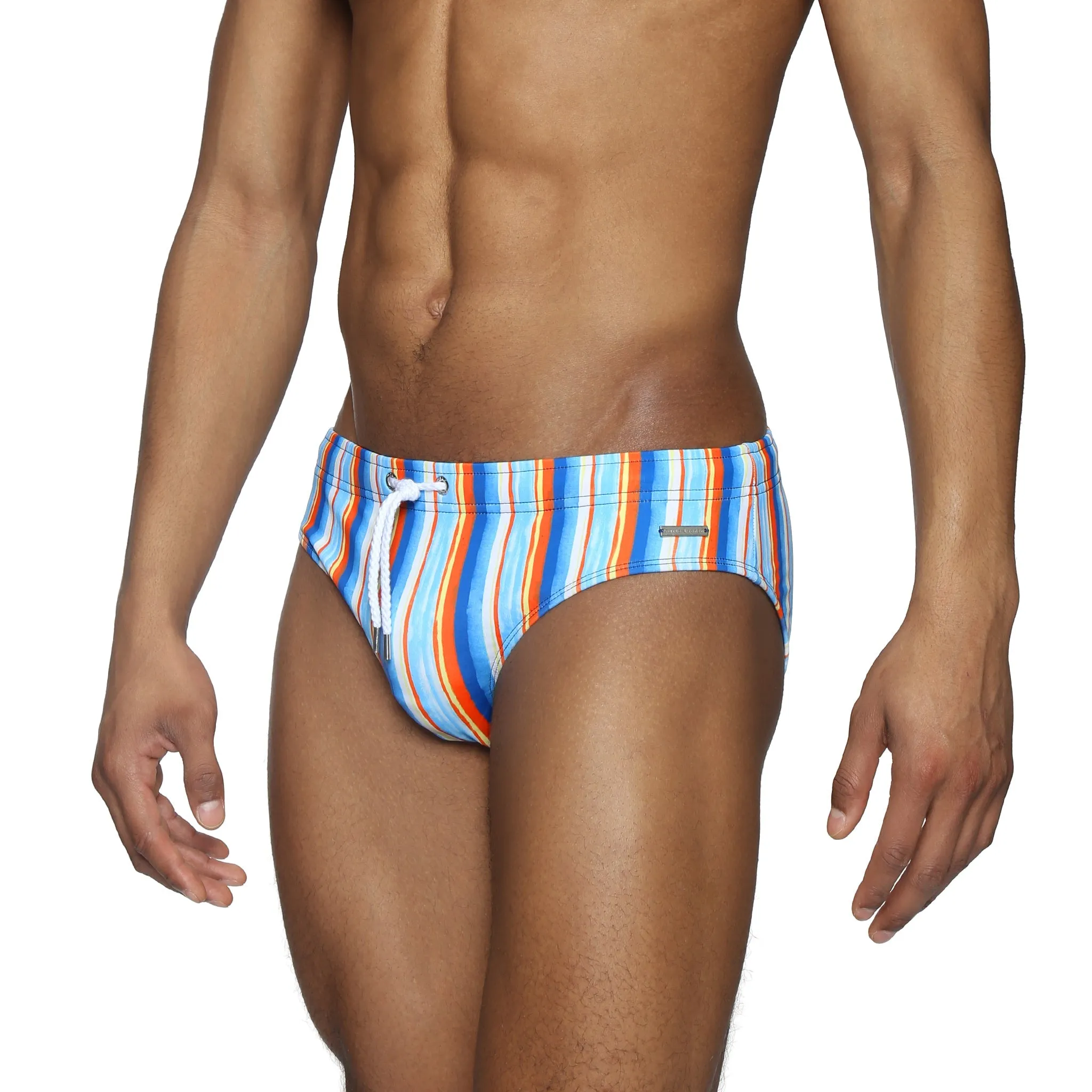 Parke & Ronen Pacific Tidebreak Stripe Printed Meridian Swim Bikini Brief sold by Underwear Expert product image thumbnail 2