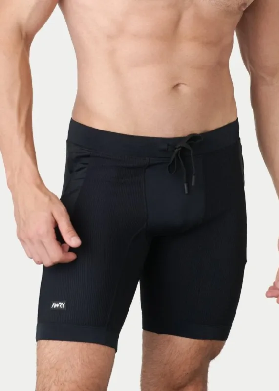 Awry Sprint Half-Tights V2 - Black made by Underwear Expert