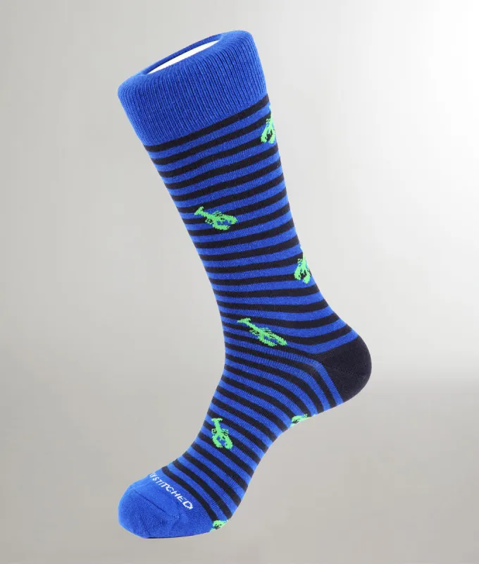 Unsimply Stitched Lobster Stripe Sock made by Underwear Expert