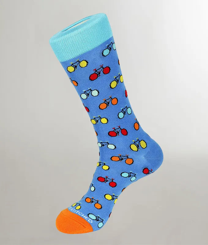 Unsimply Stitched Bicycles Sock made by Underwear Expert