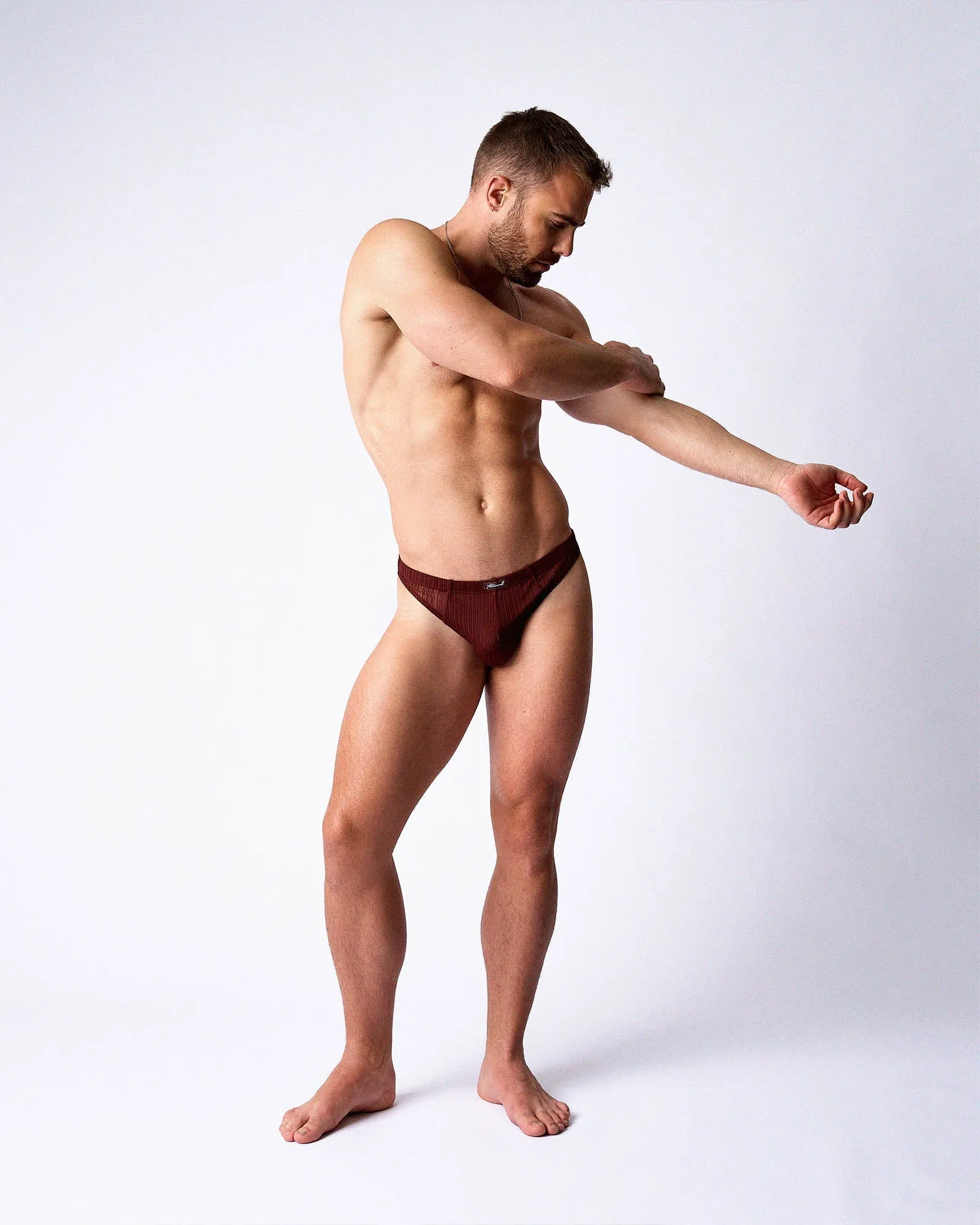 Teamm8 Romeo Sheer Thong - Mahogany sold by Underwear Expert product image thumbnail 5