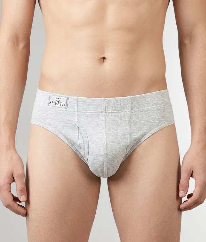 Sheath Bamboo Brief - Heather Gray made by Underwear Expert