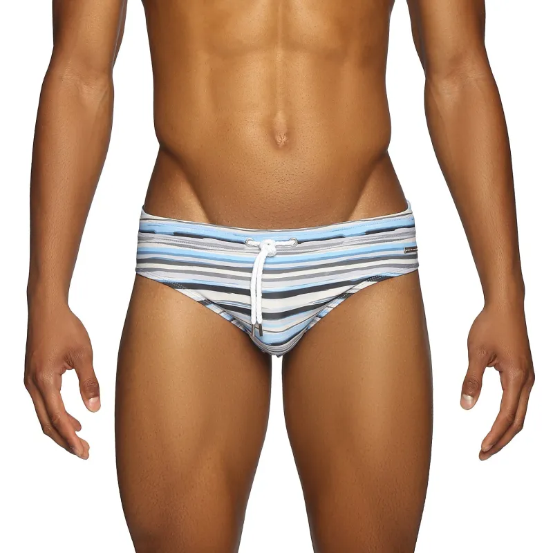 Parke & Ronen Horizon Stripe Blue Meridian Bikini made by Parke & Ronen