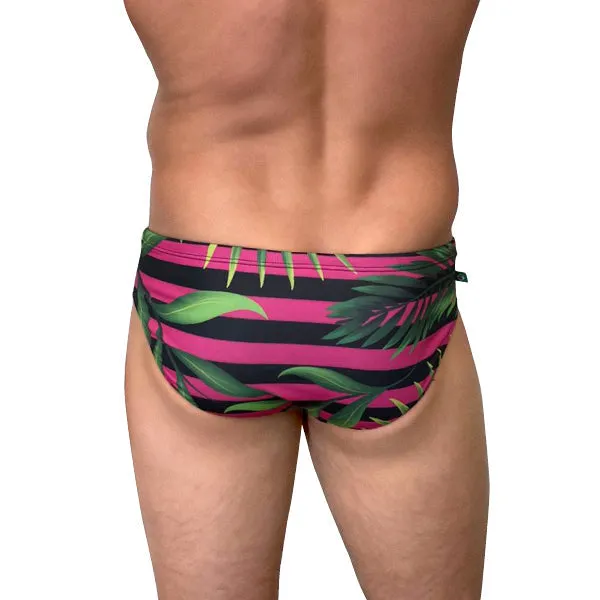 CA-RIO-CA Grumari Pink Sunga Black Stripes & Leaves Swimwear sold by Underwear Expert product image thumbnail 2