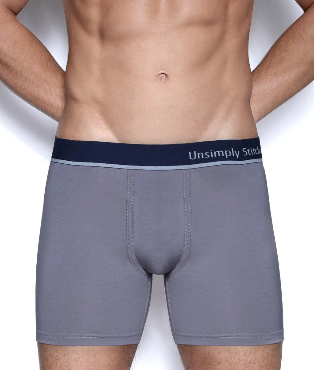 Unsimply Stitched Solid Grey Boxer Brief sold by Underwear Expert