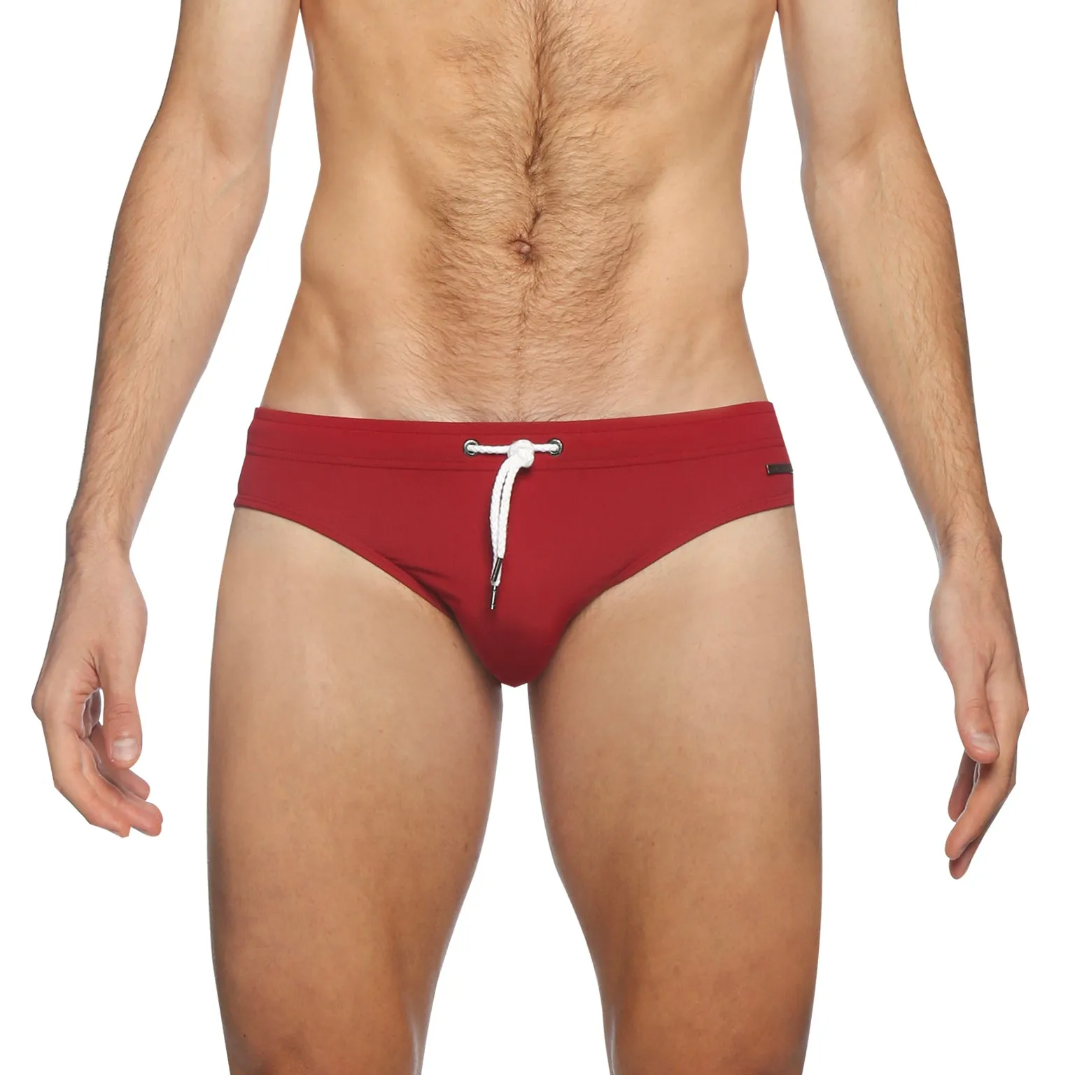 Parke & Ronen Maroon Solid Meridian Swim Bikini sold by Underwear Expert