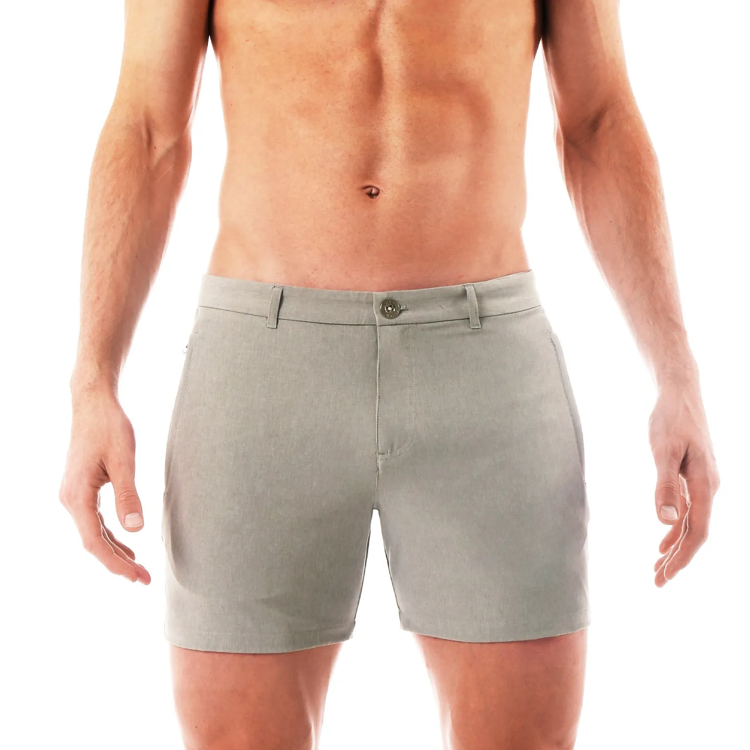 Parke & Ronen Actionwear Dove Grey Action Stretch Holler Short sold by Underwear Expert product image thumbnail 2