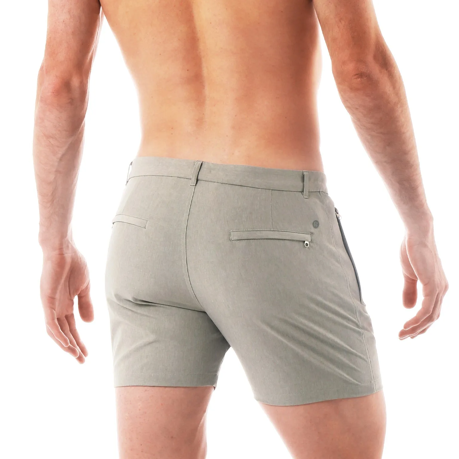 Parke & Ronen Actionwear Dove Grey Action Stretch Holler Short sold by Underwear Expert product image thumbnail 5