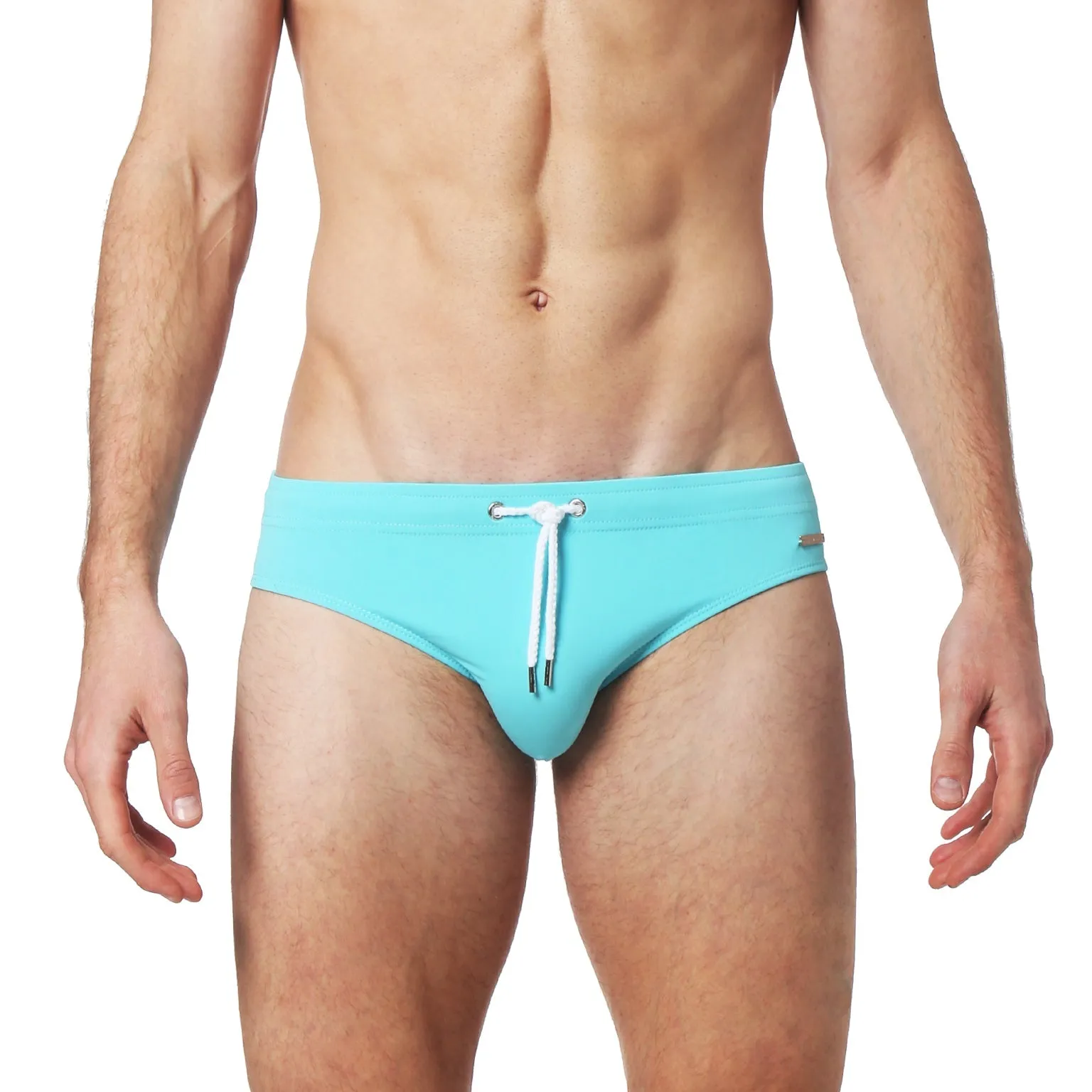 Parke & Ronen Aqua Solid Meridian Swim Brief sold by Underwear Expert