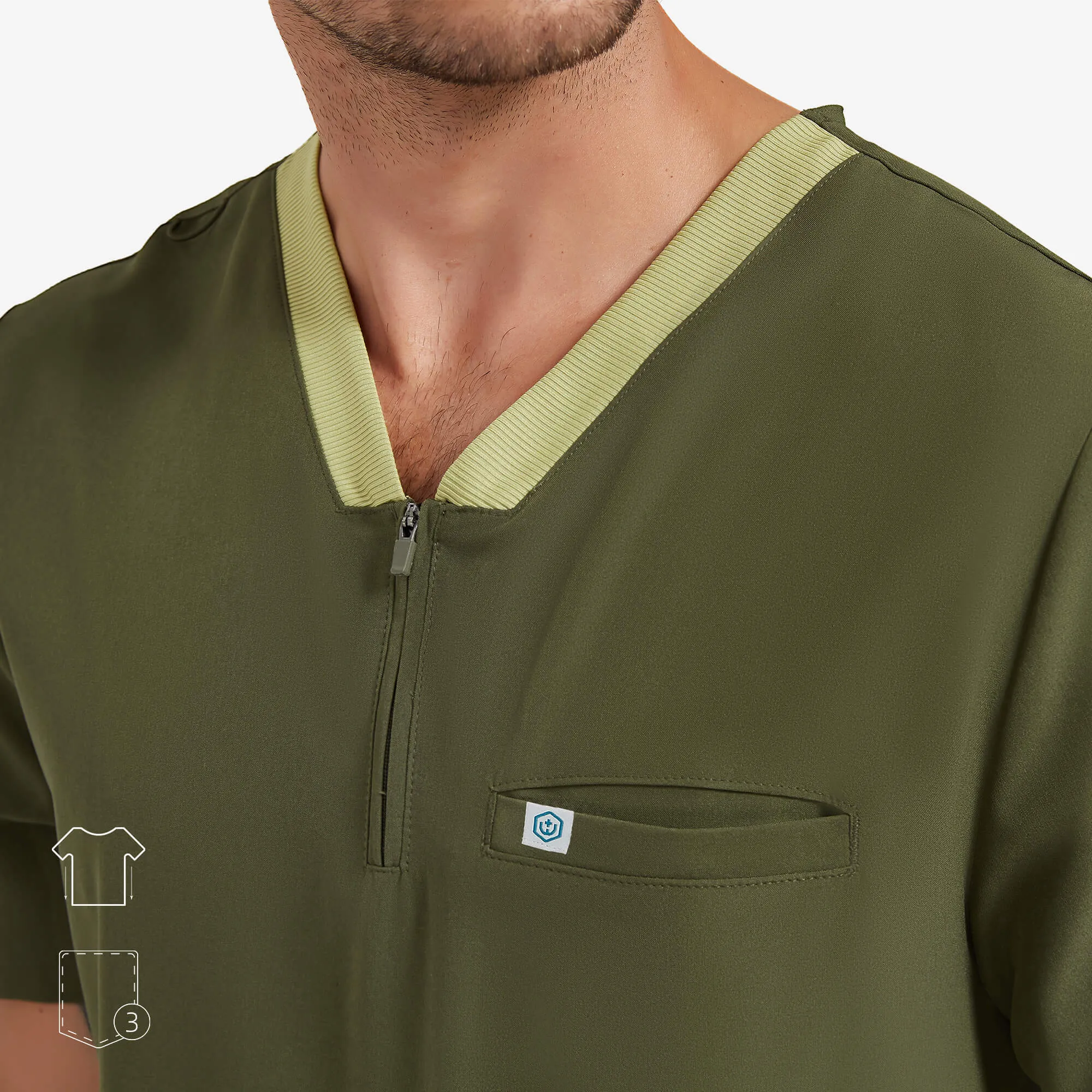 Douglas V-Neck Scrub Top sold by Uniforms World product image thumbnail 3