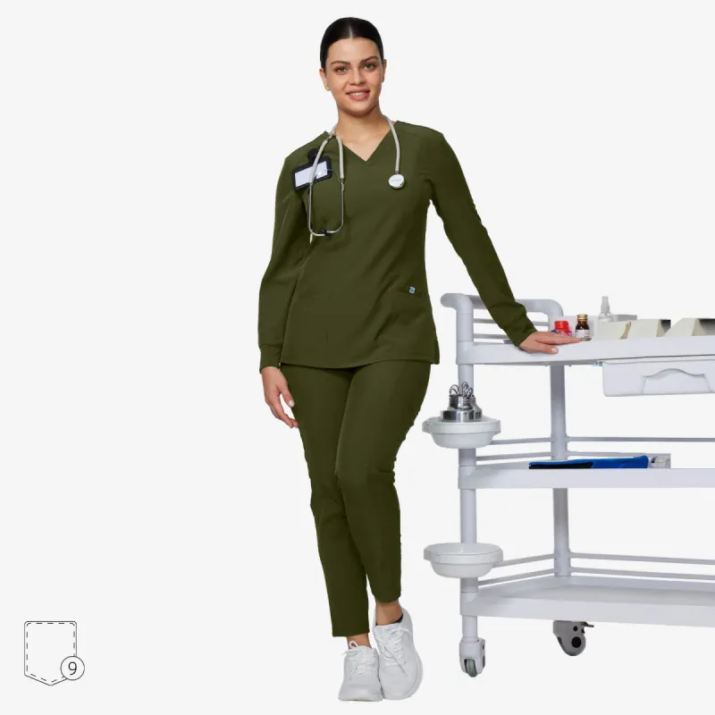 Olive Scrub Set sold by Uniforms World