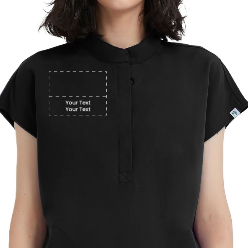 Custom-Avant Mandarin Collar Scrub Top sold by Uniforms World