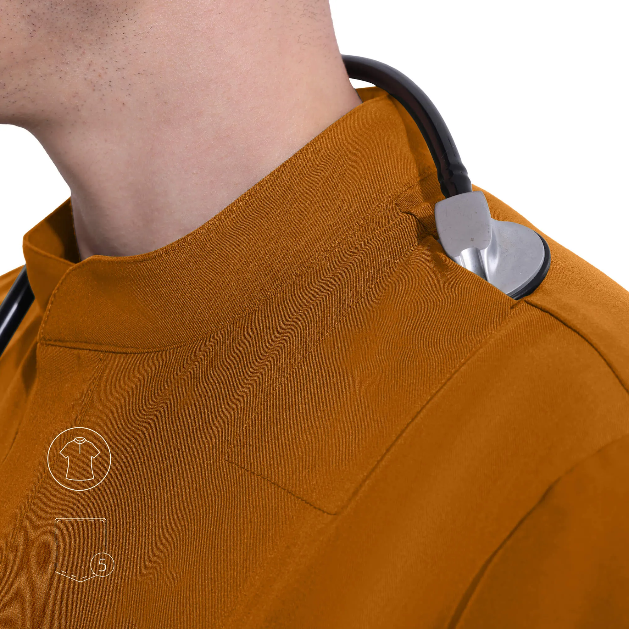 Ezra Mandarin Collar Scrub Top sold by Uniforms World product image thumbnail 4