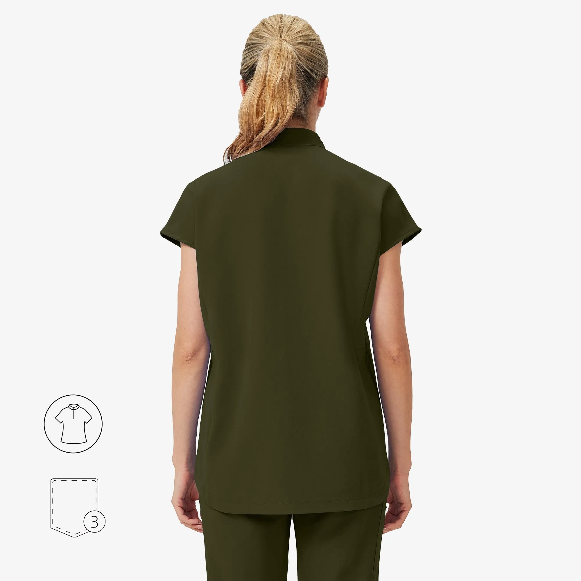 Avant Mandarin Collar Scrub Top - Snap Placket sold by Uniforms World product image thumbnail 2