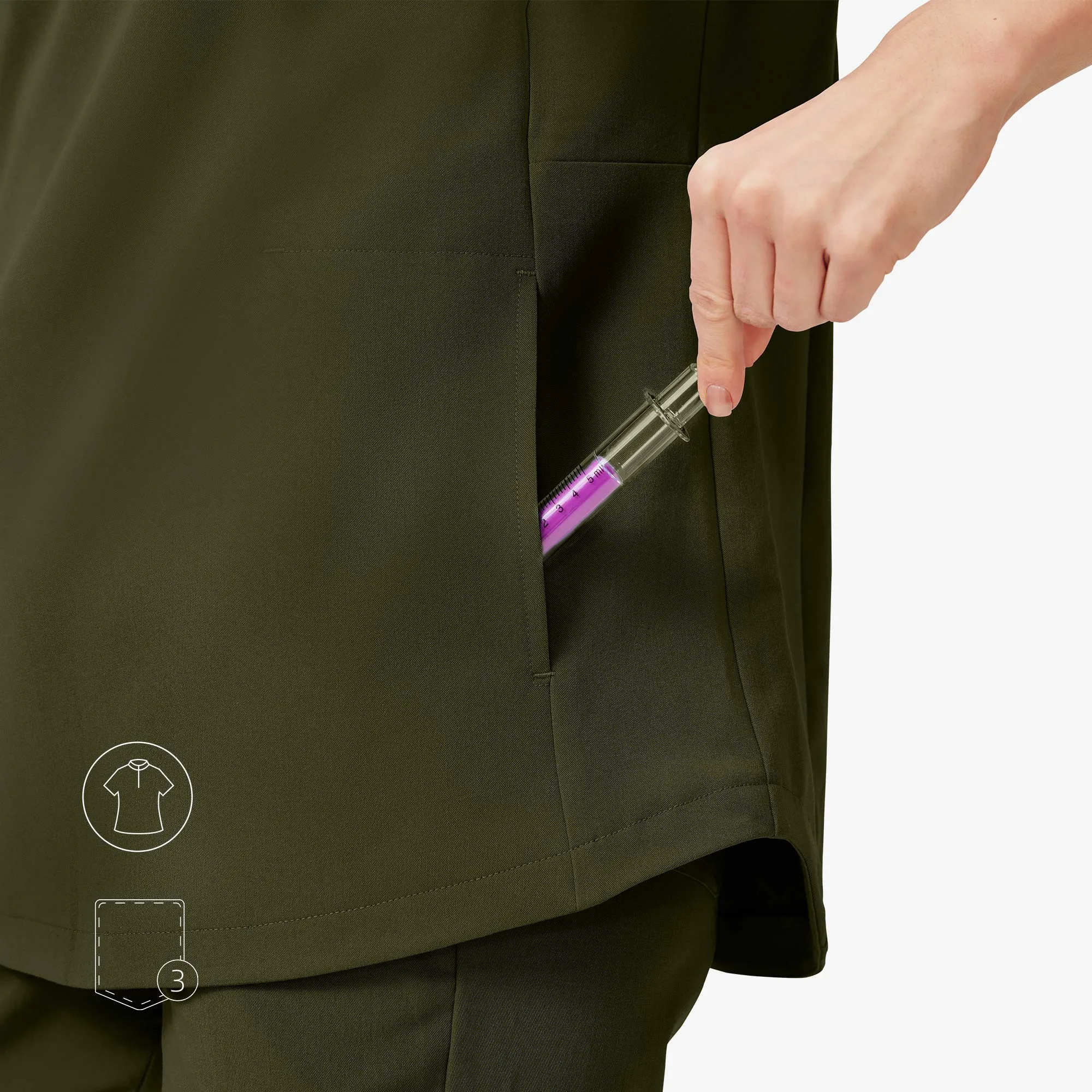 Avant Mandarin Collar Scrub Top - Snap Placket sold by Uniforms World product image thumbnail 5