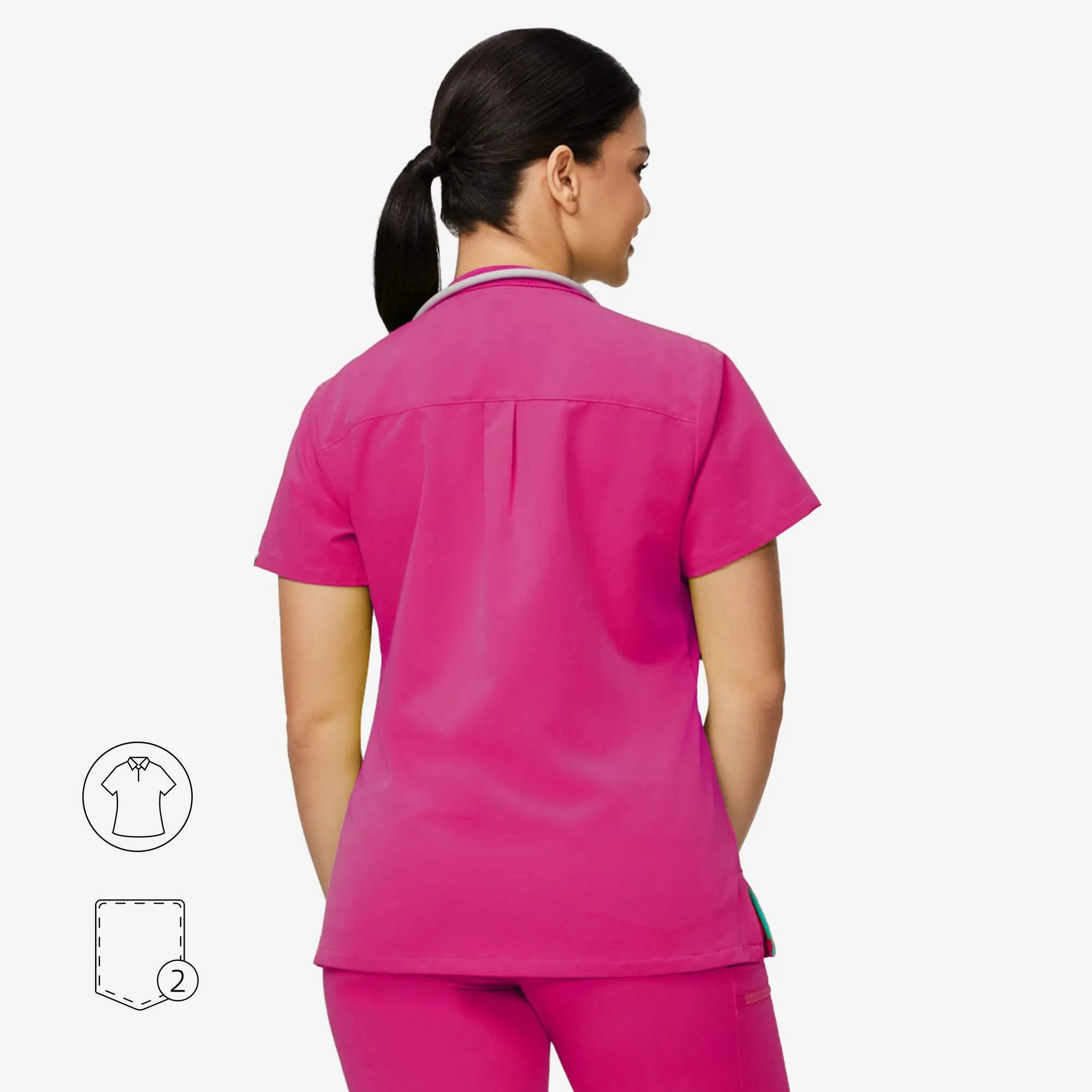 Avant Polo Collar Scrub Top sold by Uniforms World product image thumbnail 2