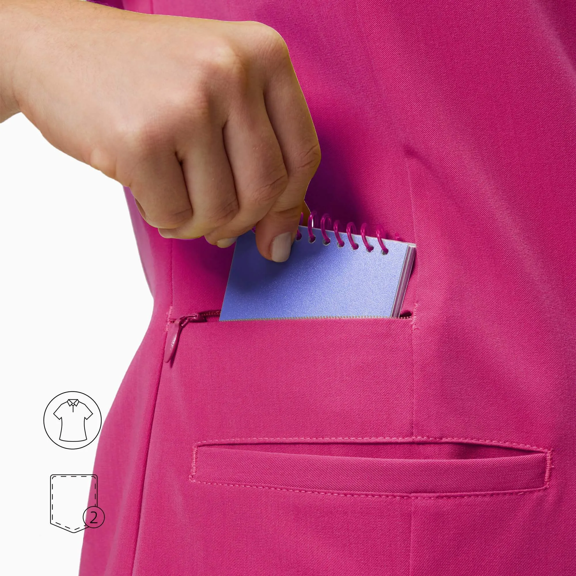 Avant Polo Collar Scrub Top sold by Uniforms World product image thumbnail 5