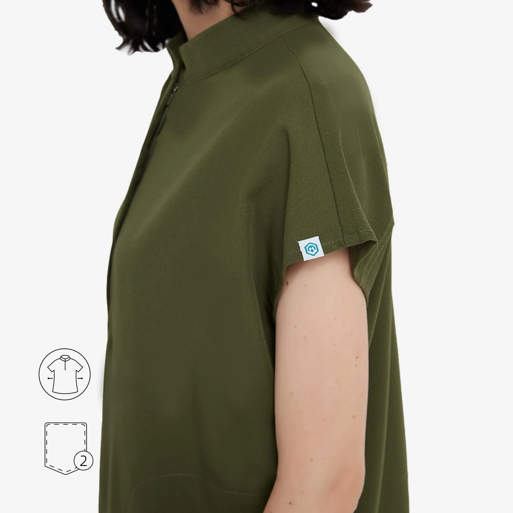 Avant Mandarin Collar Scrub Top - Zipper Placket sold by Uniforms World product image thumbnail 4