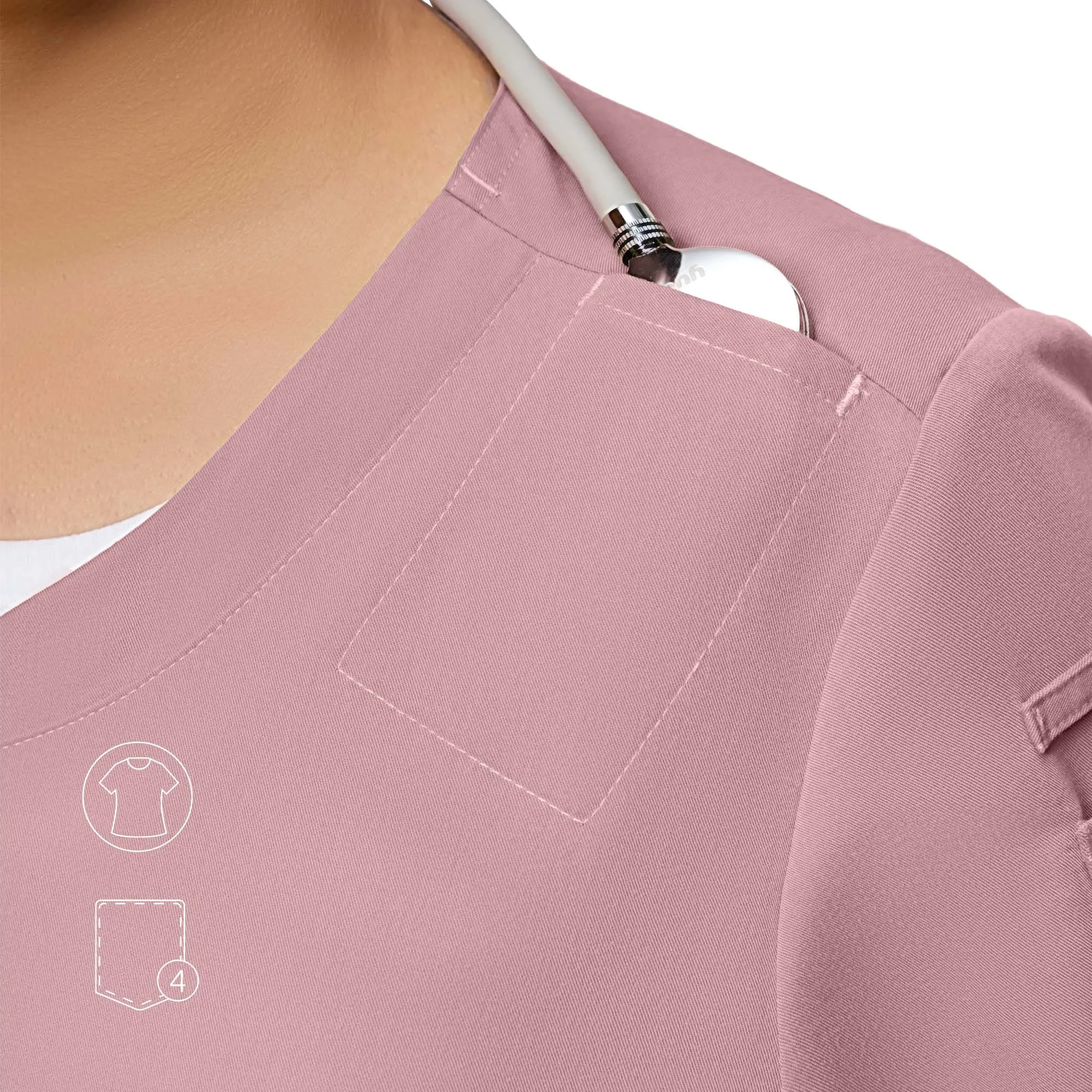 Evelyn Sweetheart Neckline Scrub Top sold by Uniforms World product image thumbnail 4