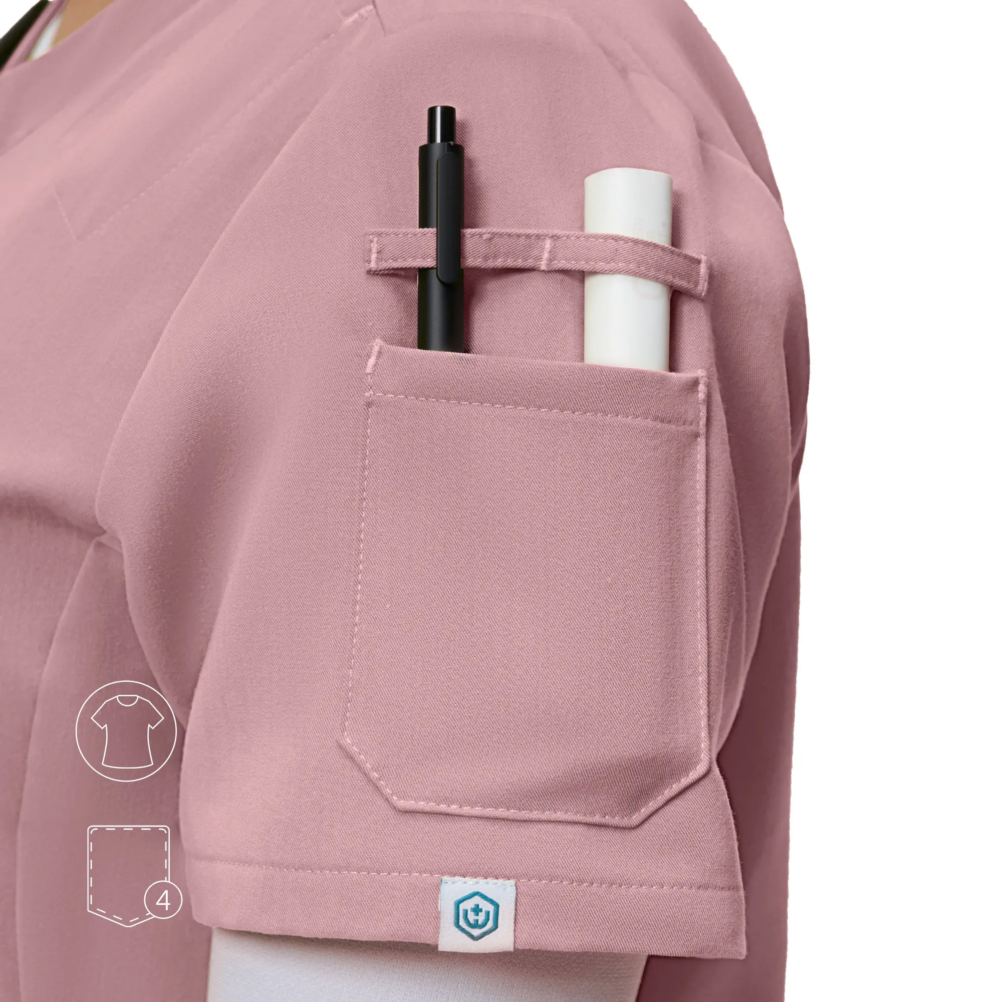 Evelyn Sweetheart Neckline Scrub Top sold by Uniforms World product image thumbnail 5