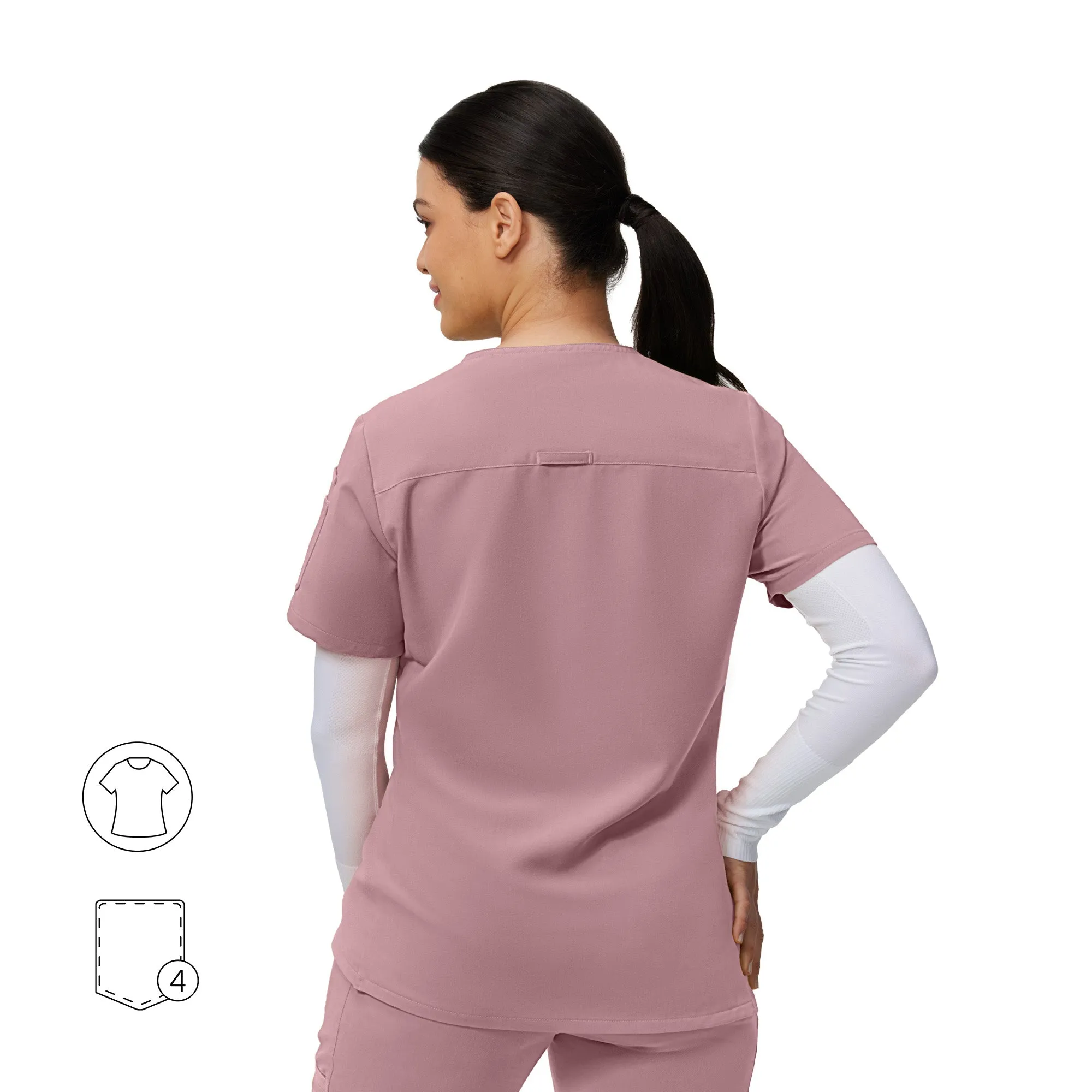 Evelyn Sweetheart Neckline Scrub Top sold by Uniforms World product image thumbnail 2