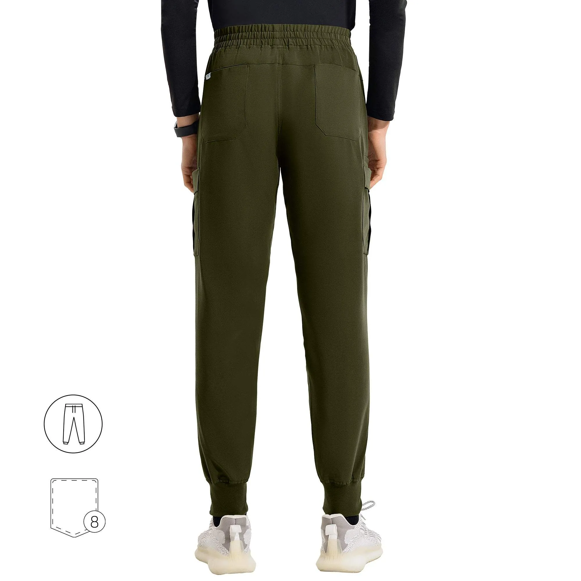 High Waisted Ryder 8-Pockets Jogger Scrub Pants sold by Uniforms World product image thumbnail 2
