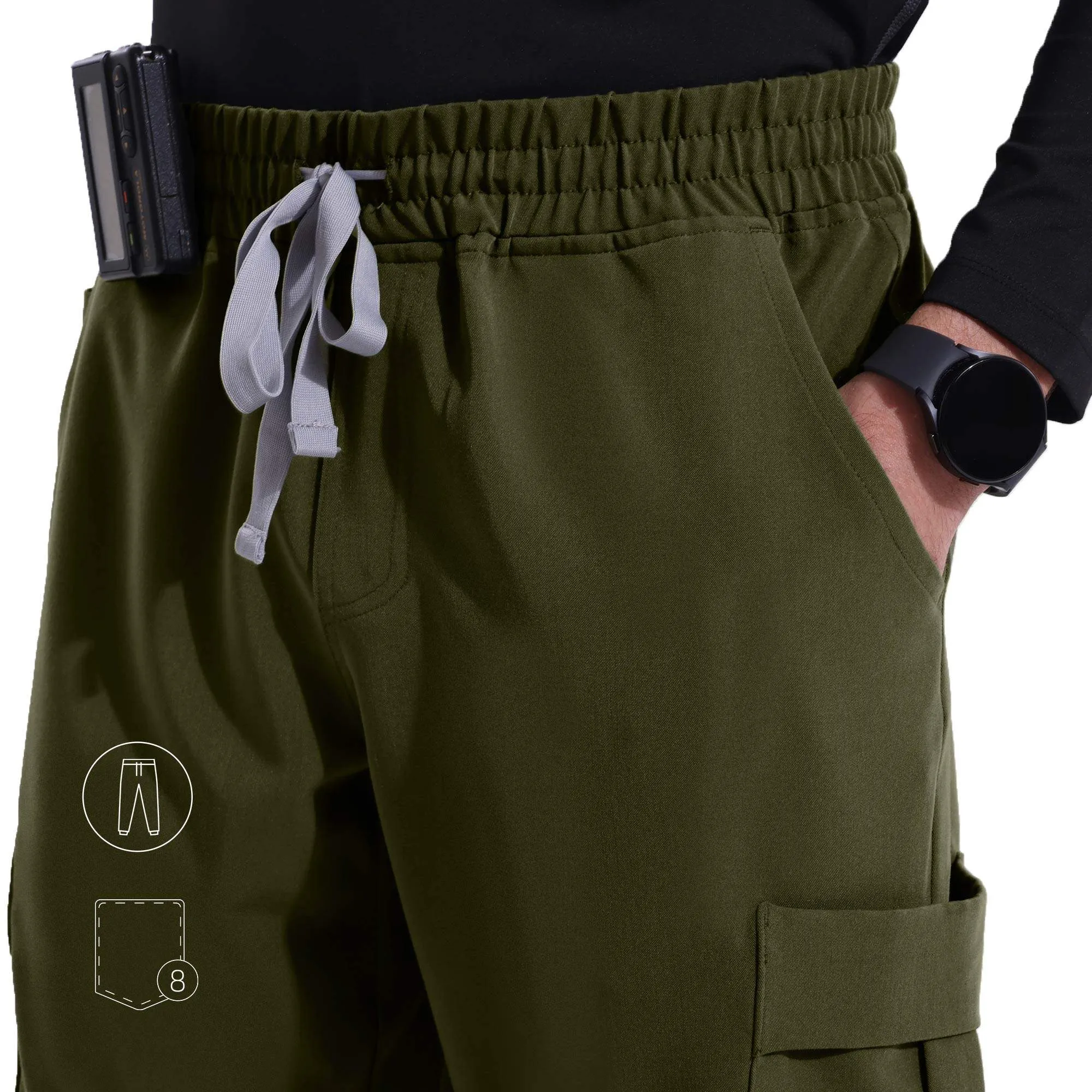 High Waisted Ryder 8-Pockets Jogger Scrub Pants sold by Uniforms World product image thumbnail 3