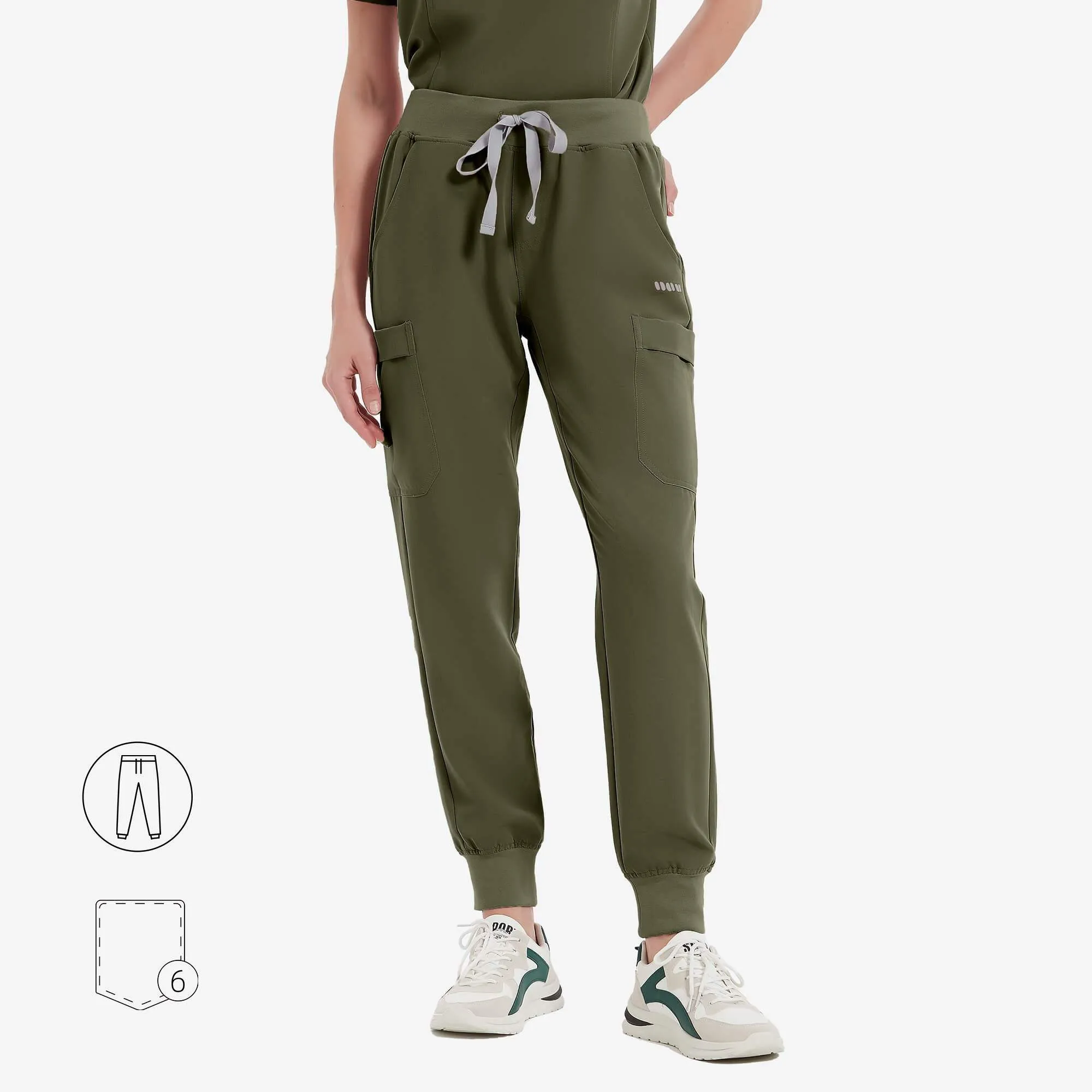 Elena 6-Pockets Jogger Scrub Pants sold by Uniforms World