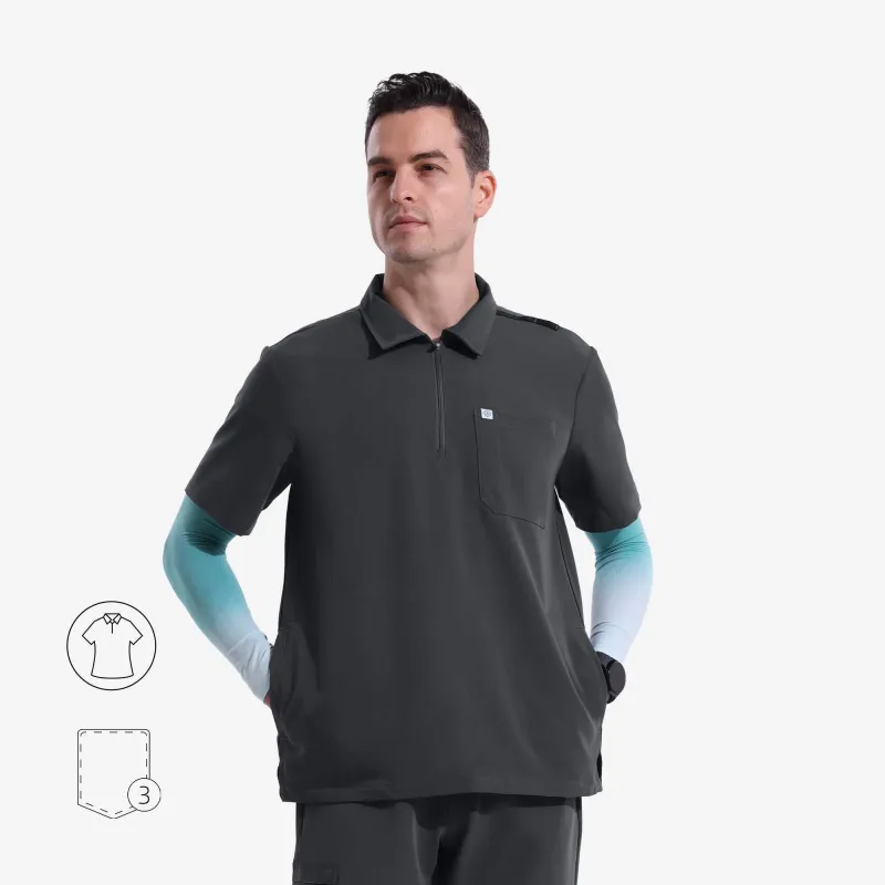 Ezra Polo Collar Scrub Top sold by Uniforms World
