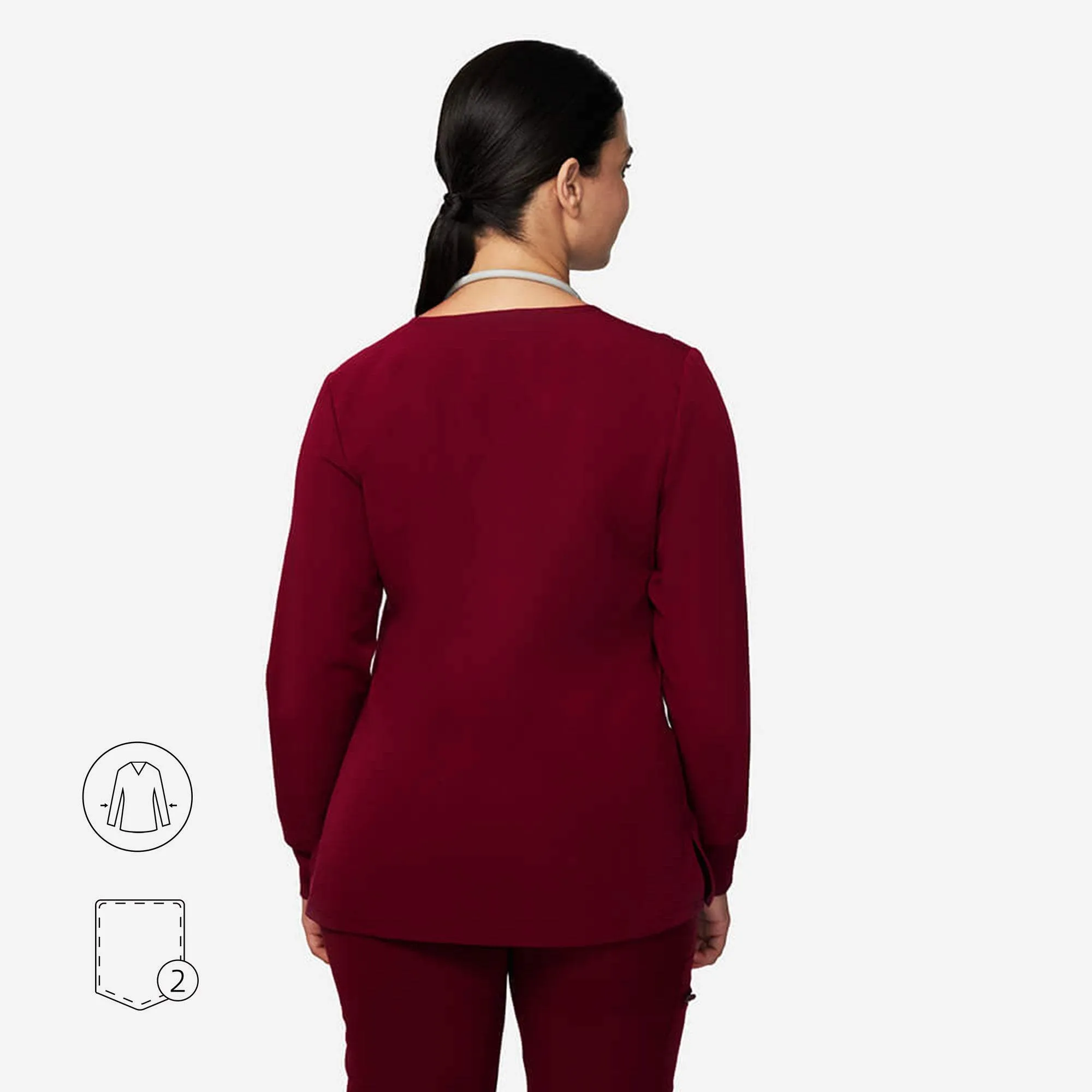 Phillip V-Neck Longsleeve Scrub Top sold by Uniforms World product image thumbnail 2