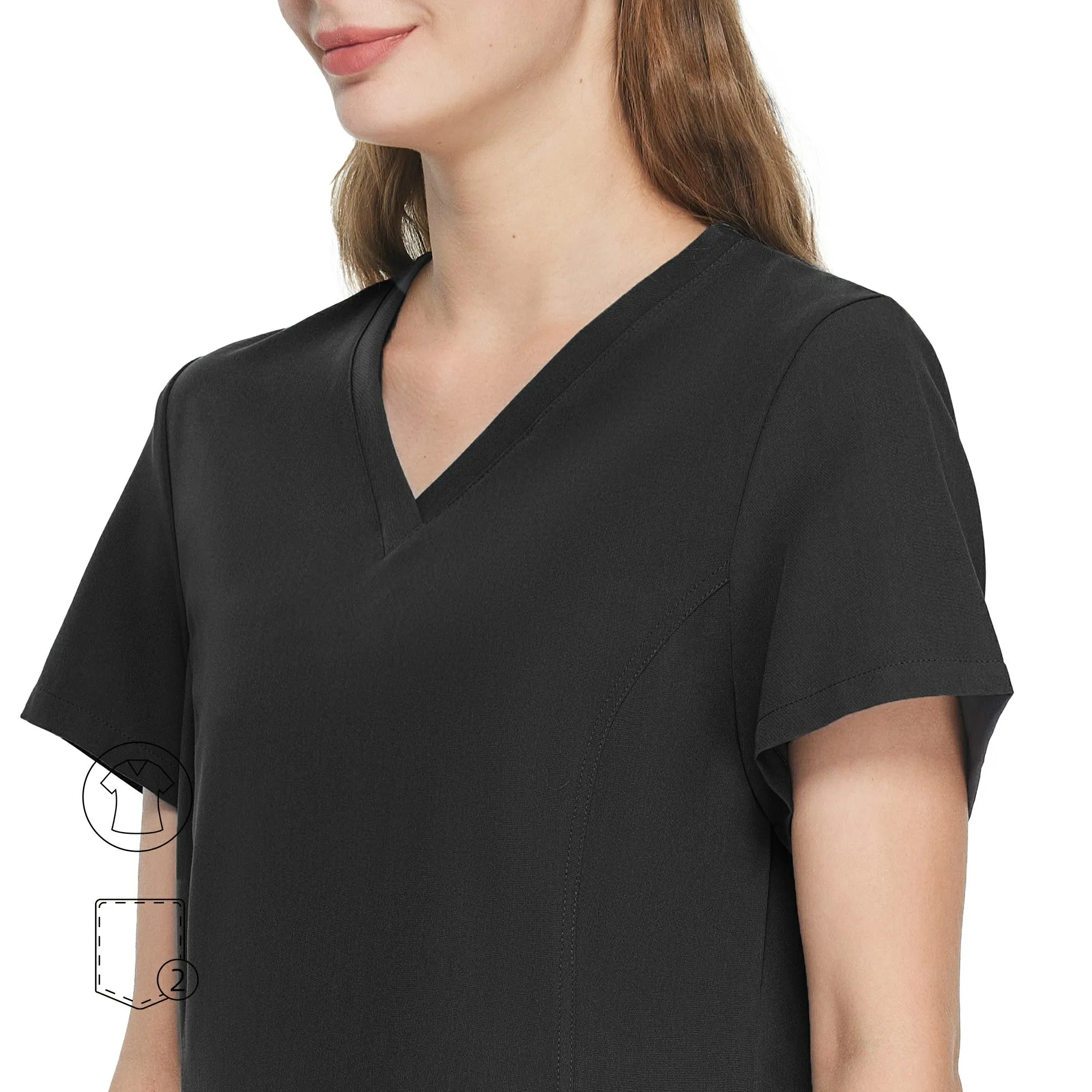 Dabney V-Neck Scrub Top sold by Uniforms World product image thumbnail 3