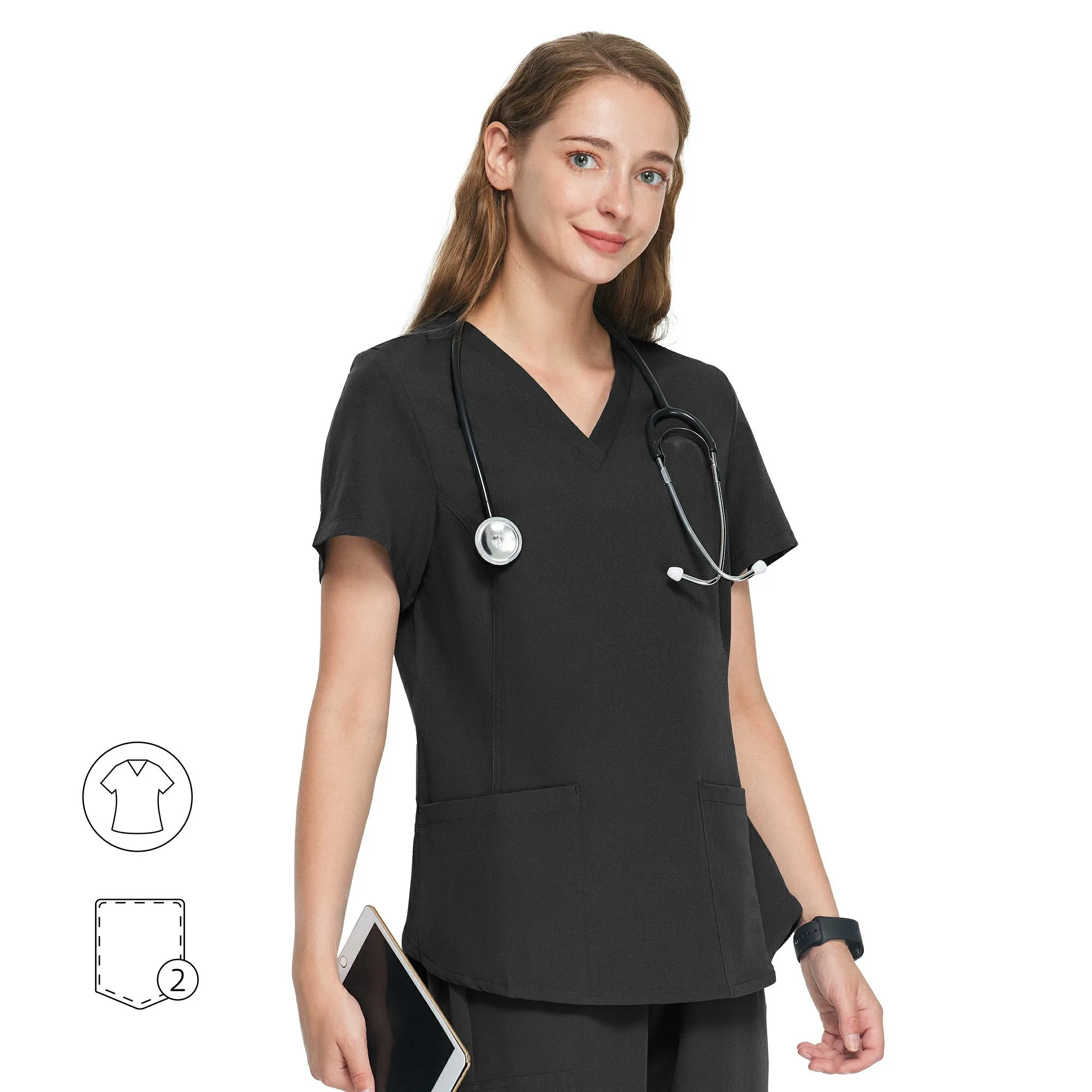 Dabney V-Neck Scrub Top sold by Uniforms World